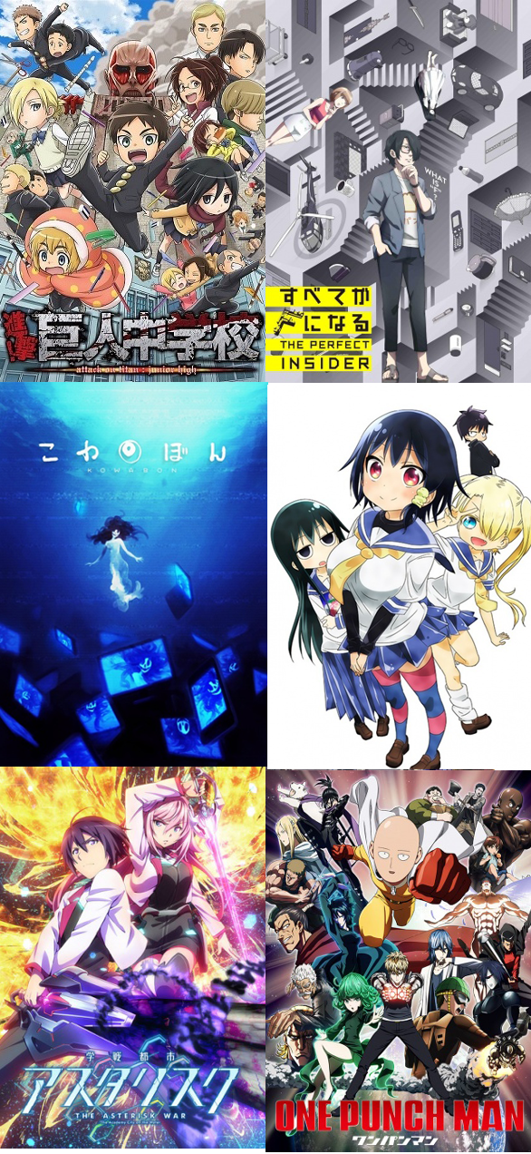 Fall 2015 Anime, Seasonal Chart