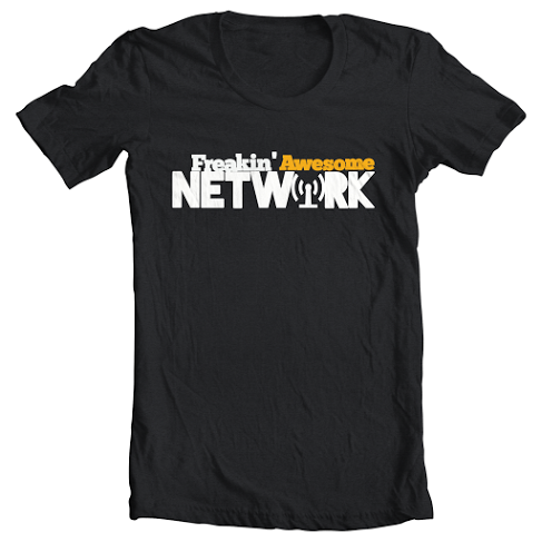 Freakin' Awesome Network (Black - Large with Background)